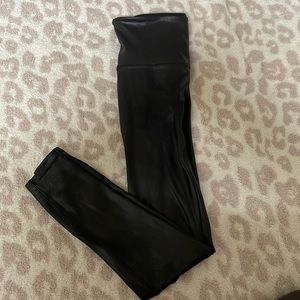 Spanx faux leather leggings. Black. Size large.